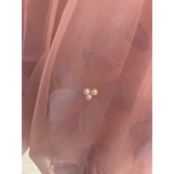 Anthropologie Women’s Blossom Bubble Flower Applique Tulle Midi Skirt size L NWT - Picture 8 of 11